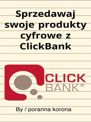 cover image of Sprzedawaj swoje produkty cyfrowe z ClickBank